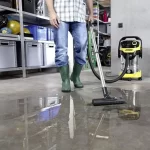 پاکسازی زمین خیس با جارو برق یآب و خاک مدل Wd6 p premium کرشر