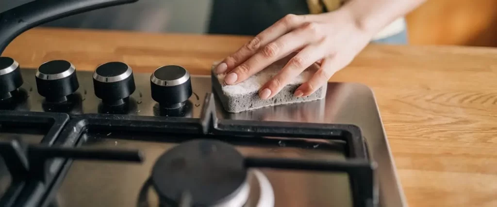 نحوه تمیز کردن گاز استیل