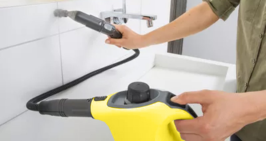 تمیز کردن درز سرامیک با دستگاه بخار شوی کارچر