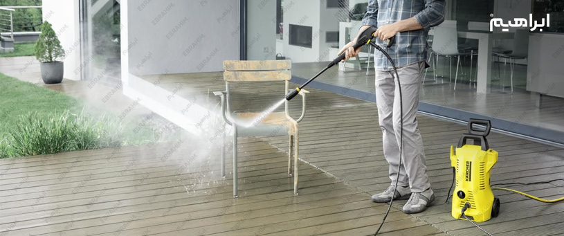 شستن حیاط با کارواش خانگی کارچر
