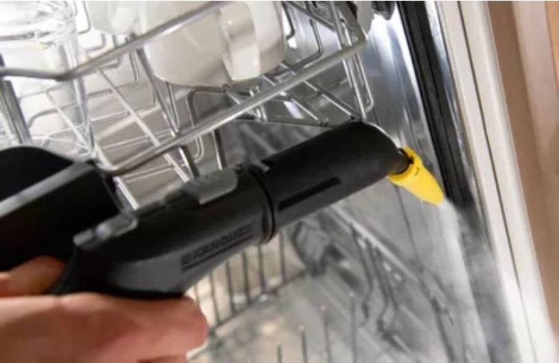 تمیز کردن ماشین ظرفشویی با بخارشوی